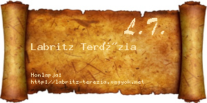 Labritz Terézia névjegykártya